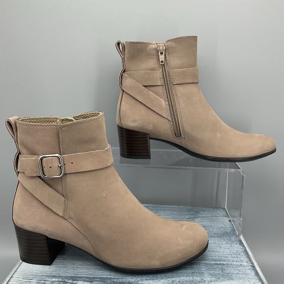 NEW Ecco Women’s Dress Classic 35 mm Buckle Ankle Boots Gray Size 5 - Picture 1 of 10